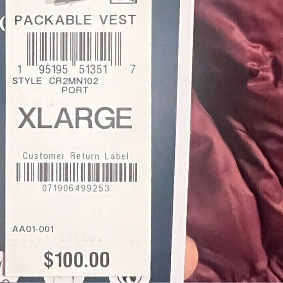 CLUB ROOMMen's Quilted Packable Puffer Vest, jacket color port Men's winter coat - Picture 13 of 16